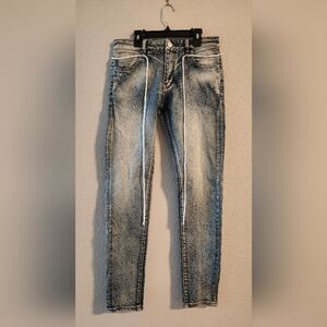 Lifted Anchors Men’s NWT Wild West Embroidered Cotton Denim Jeans size 30